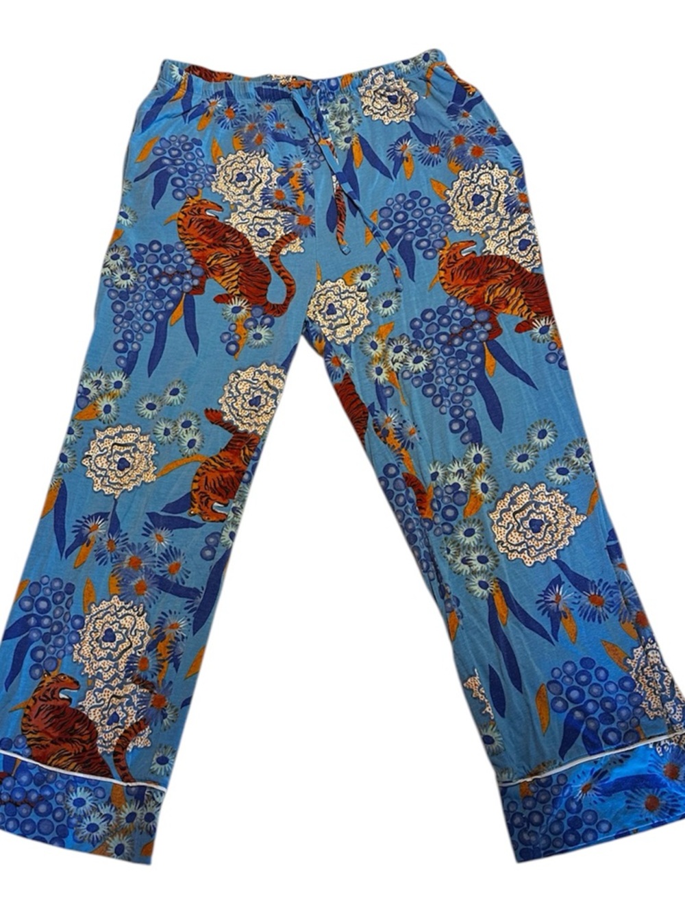 The Cat's Pajamas Set Women’s Medium Pima Cotton Tiger Top & Pants - Picture 2 of 7